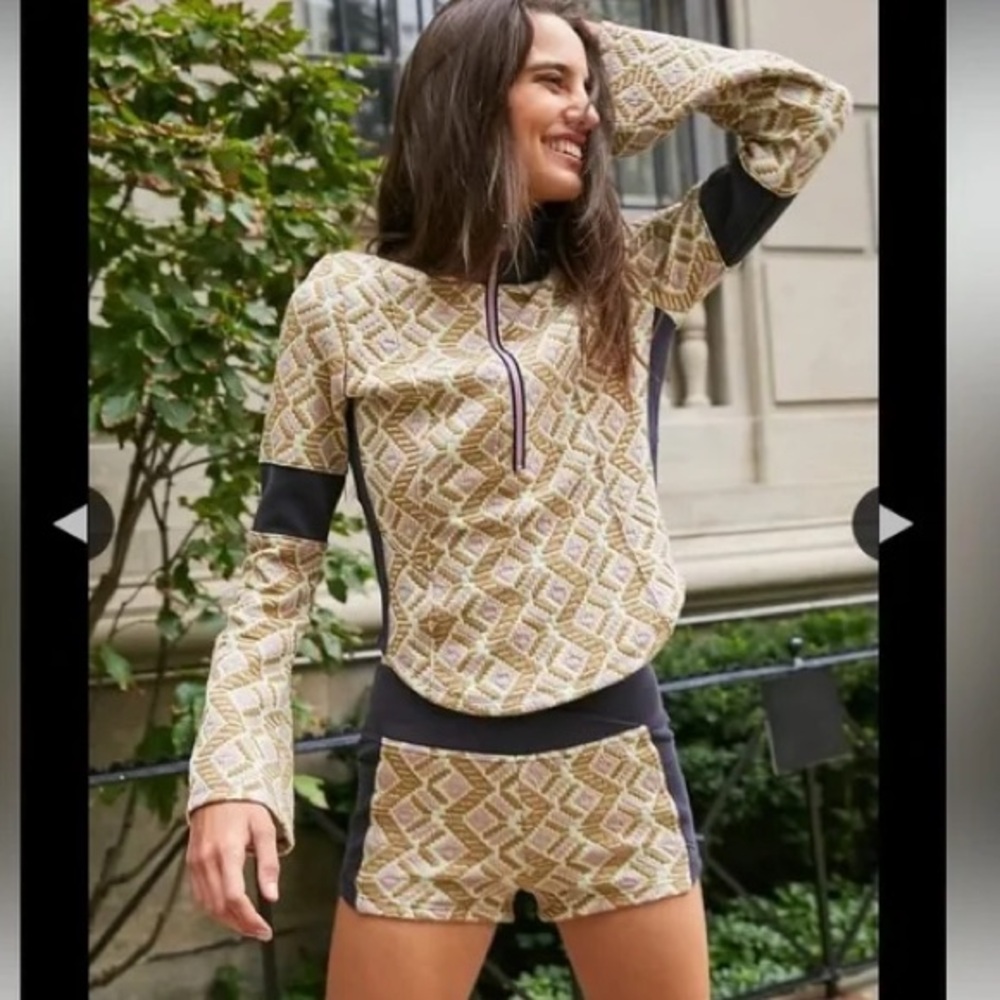 FP Movement Geometric Patterned Activewear Set